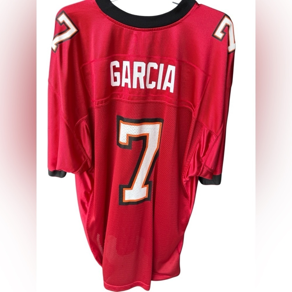 Vintage Reebok Tampa Bay Buccaneers Jeff Garcia #7 Red Jersey NFL Men’s XL